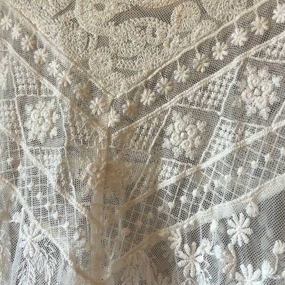 Express White Lace Crochet Tank Top High Low Sleeveless‎ Casual Blouse XS - Picture 5 of 5